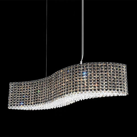 Oversized Luxury Curvilinear Crystal Pendant Chandelier for Dining Room/Kitchen Island/Living Room