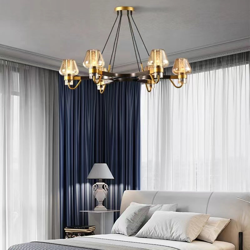 Brass,post-modern,industrial style, bulb, light luxury, 6 heads, glass, 8 heads,chandeliers, branch, pendants, Housegent, living room. bedroom, dining room, light,