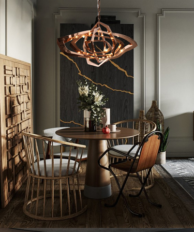 post-modern, stainless steel, living room. dining room, rose gold, shining ,special-shaped, LED,