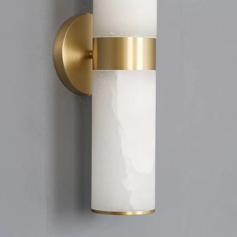 Housegent Althea Modern Sutton Linear Alabaster Wall Sconce, Wall Lamp For Living Room, Bathroom
