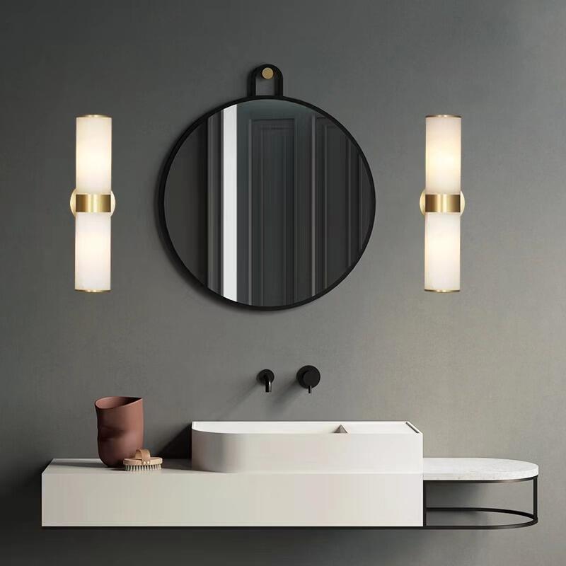 Housegent Althea Modern Sutton Linear Alabaster Wall Sconce, Wall Lamp For Living Room, Bathroom