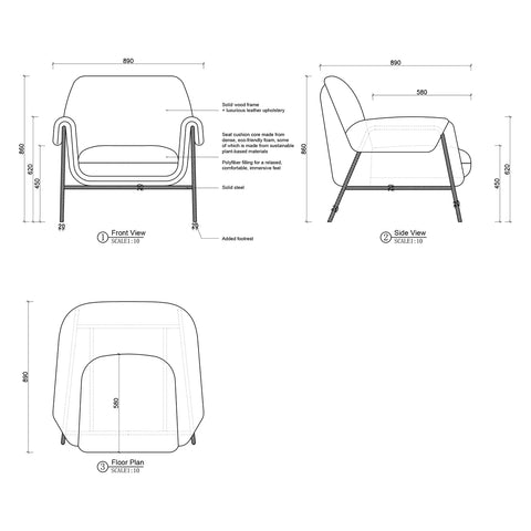 Angles Leather Chair