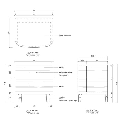 Danny Closed Nightstand