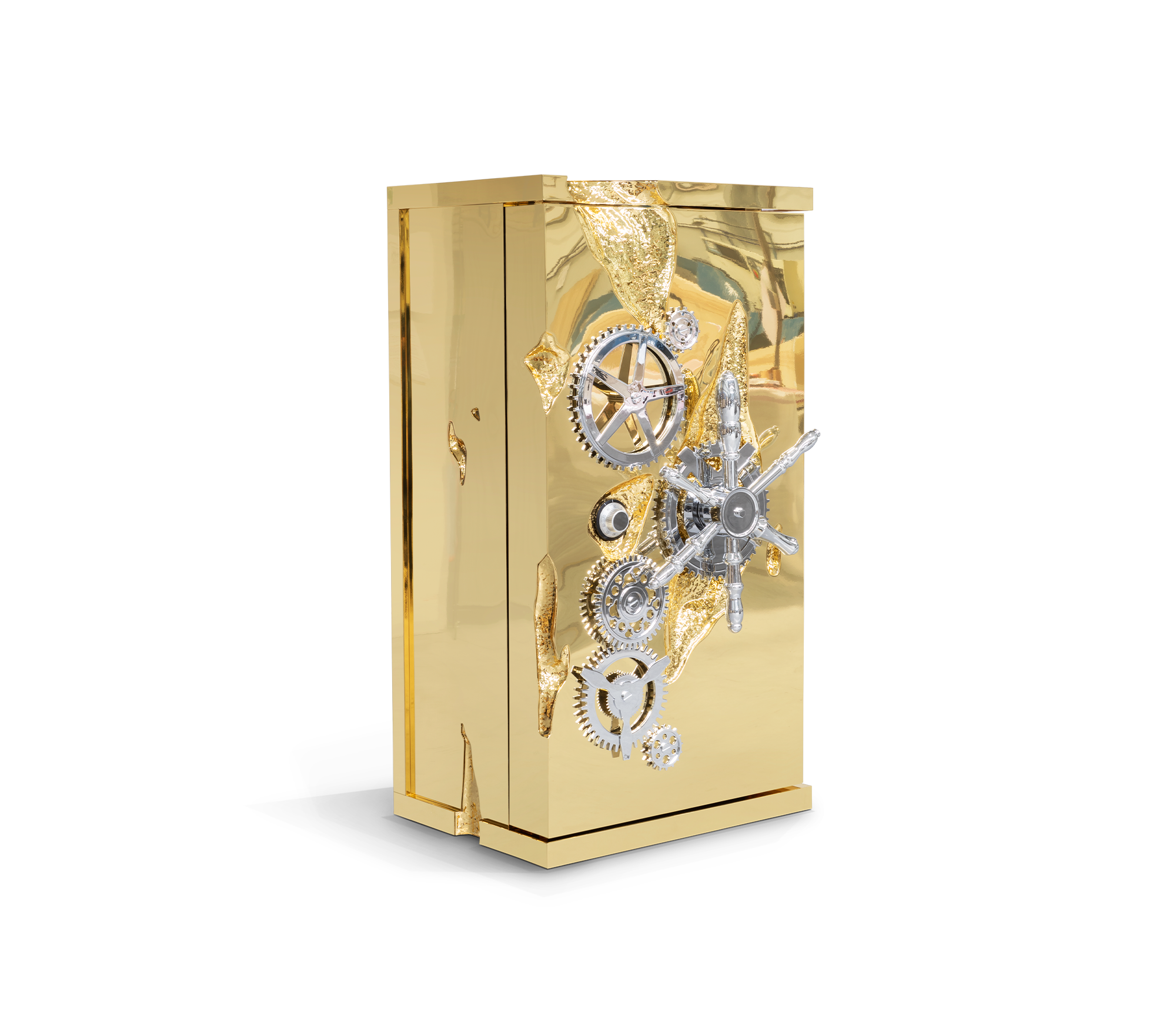 Collectible Vault Safe with Gold-Plated Finish and Secret