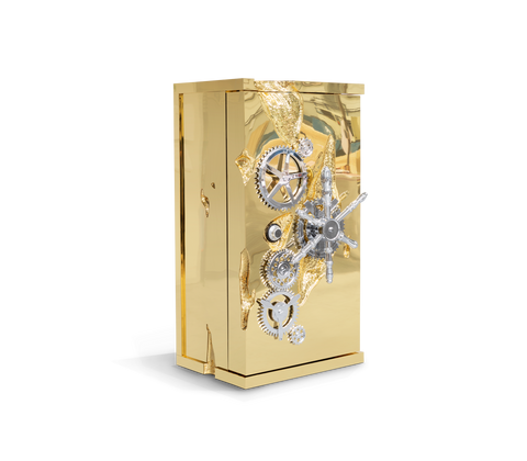 Collectible Vault Safe with Gold-Plated Finish and Secret