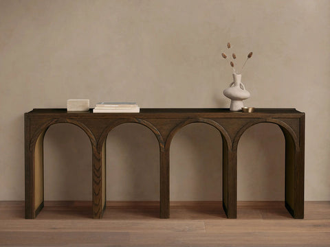 Hattie Oak Entrance Console Table Country Entryway Table