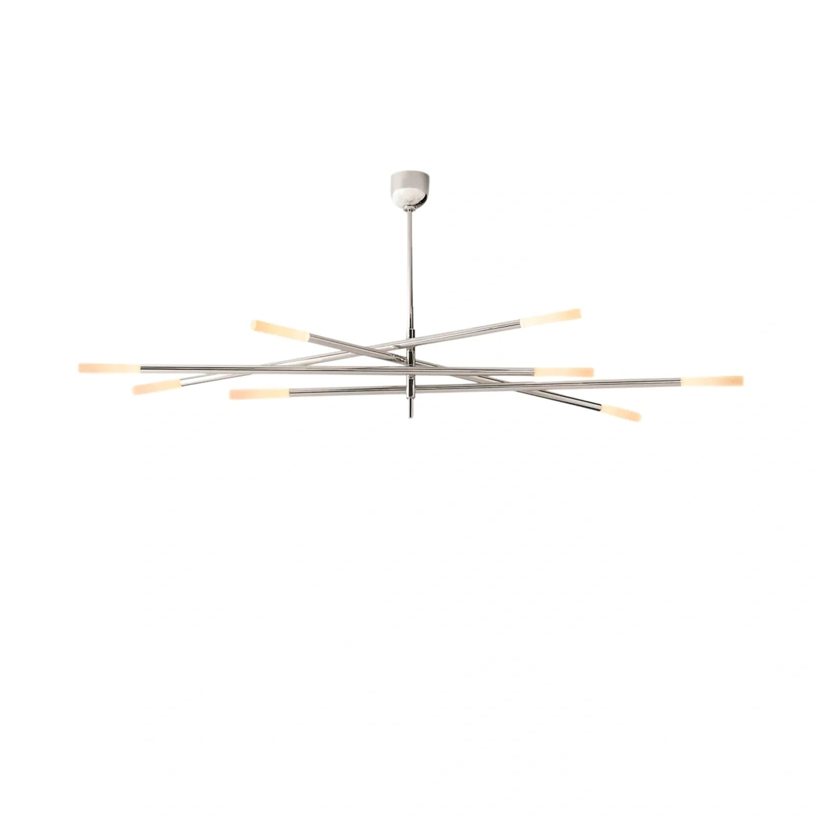 Rousseaw 8-Light Mobile Etched Rod Chandelier