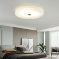 Housegent Modern Luxury Alabaster Flush Mounted Round Chandelier