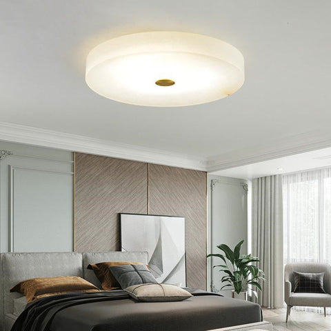 Housegent Apollo Modern Round Alabaster Flush Mounted chandelier