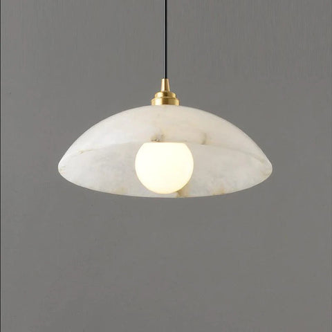 Joni Alabaster Dome Pendant Light, Hanging Light For Living Room