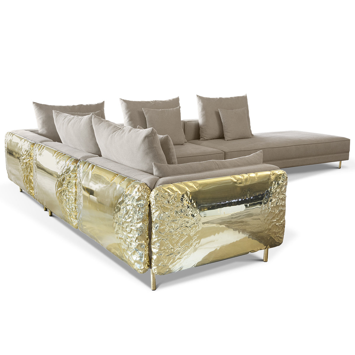Imperfect Sculptural L-Shaped Modular Sofa
