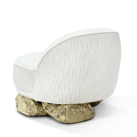 Brass Wood Sculptural Form Sideboard Living Room