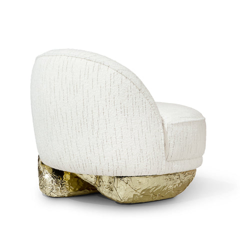 Brass Wood Sculptural Form Sideboard Living Room