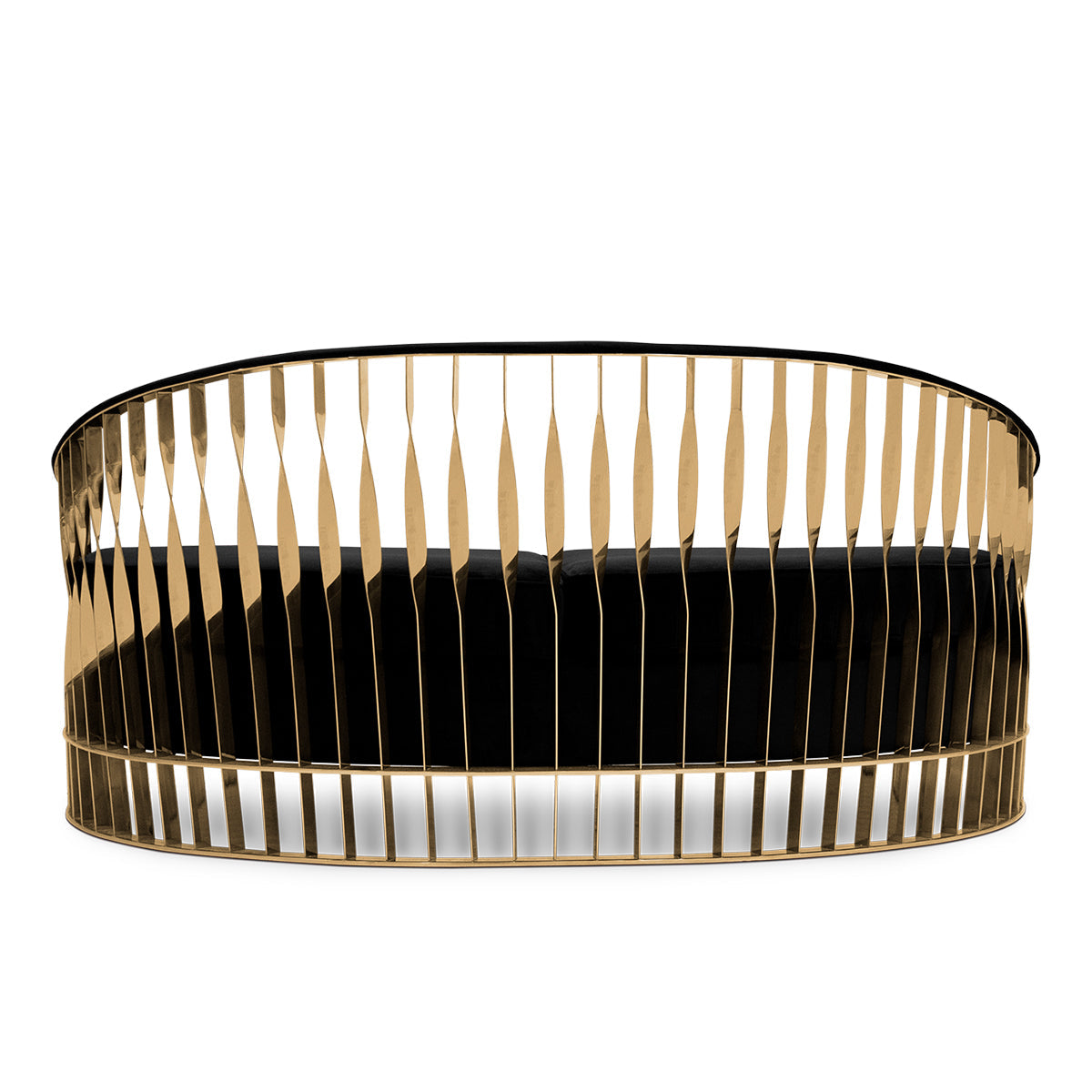 Gold Sculptural Form Sofa for Living Room