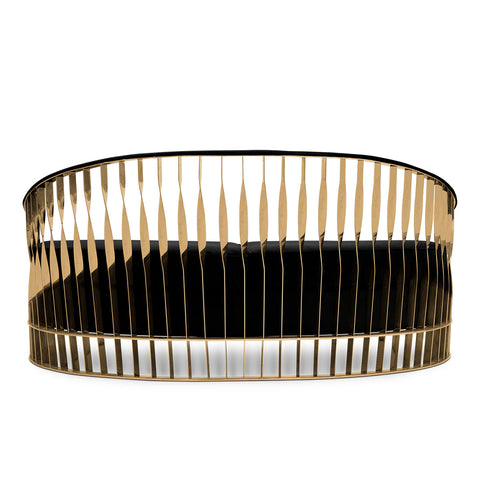 Gold Sculptural Form Sofa for Living Room