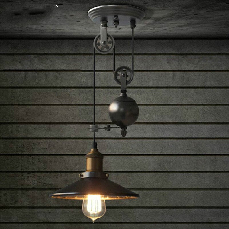 Housegent Retro Rough Iron Pendant Lamp for Kitchen, Dining Room, Bedroom, Cafe