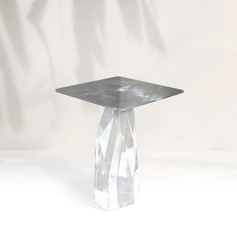 Poseidon Gyrate Epoxy Base Side Table B