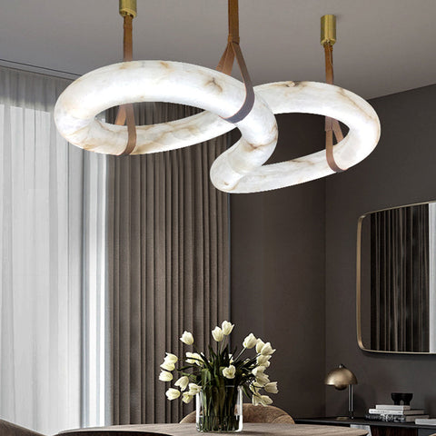Housegent Beverly Designer Contemporary Alabaster Pendant Light for Living Room