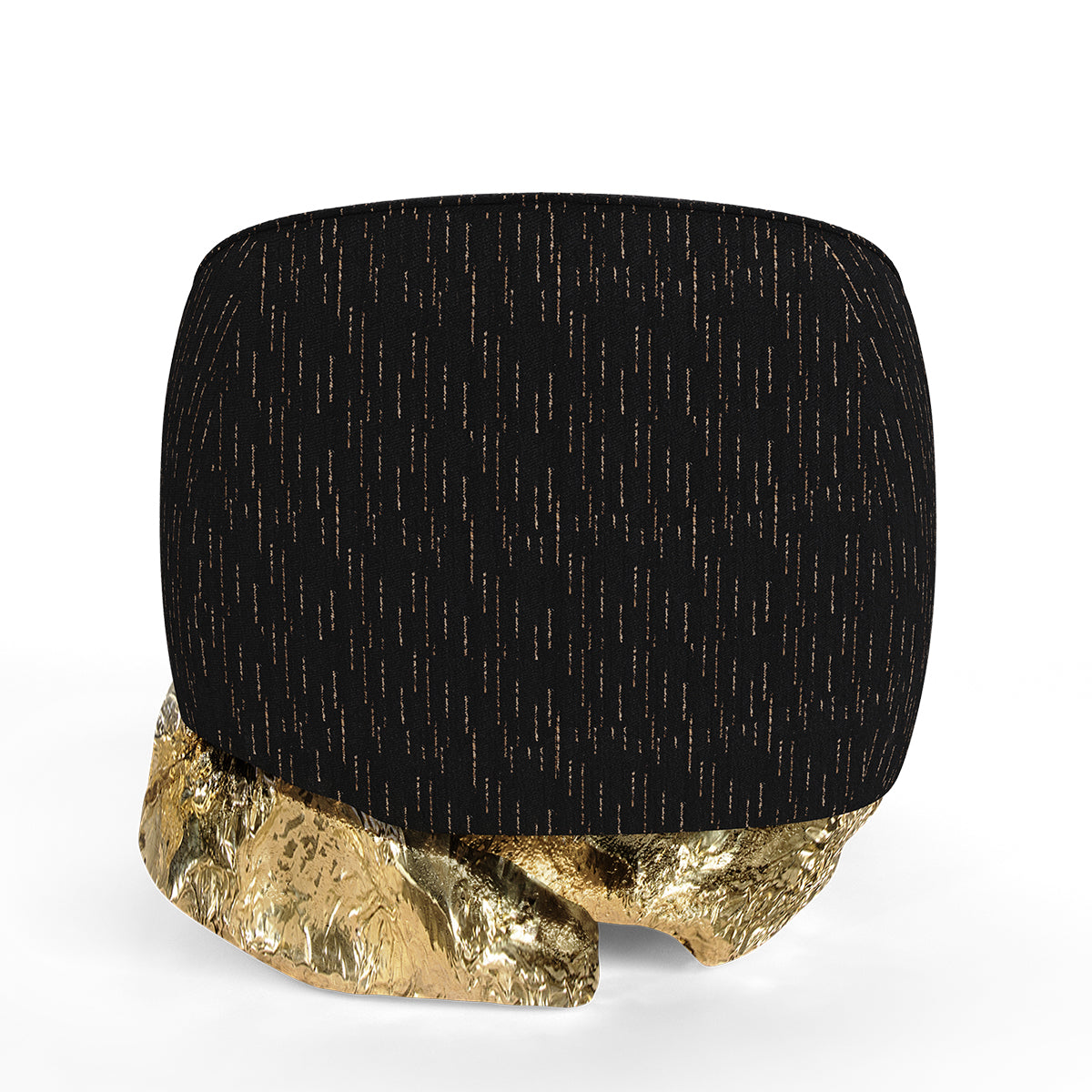 Brass Wood Sculptural Form Sideboard Living Room