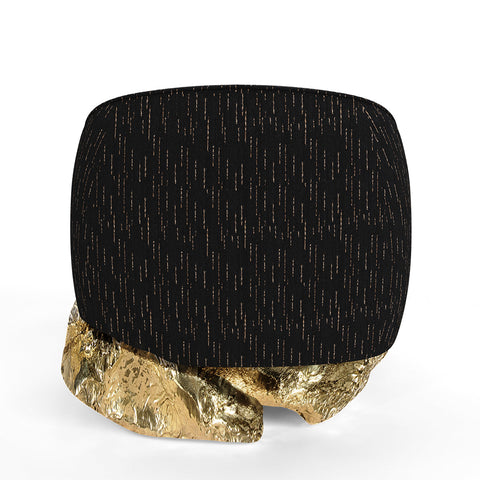 Brass Wood Sculptural Form Sideboard Living Room
