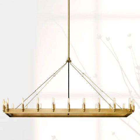 Camilio Vintage Filament Rectangular Chandelier