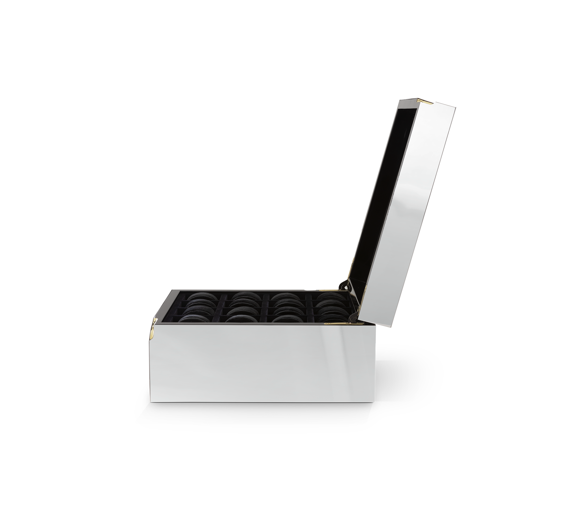 Lapiaz Watch Box with Polished Stainless Steel and Watch