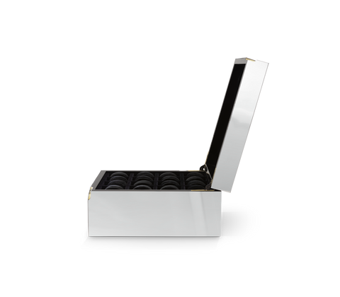 Lapiaz Watch Box with Polished Stainless Steel and Watch