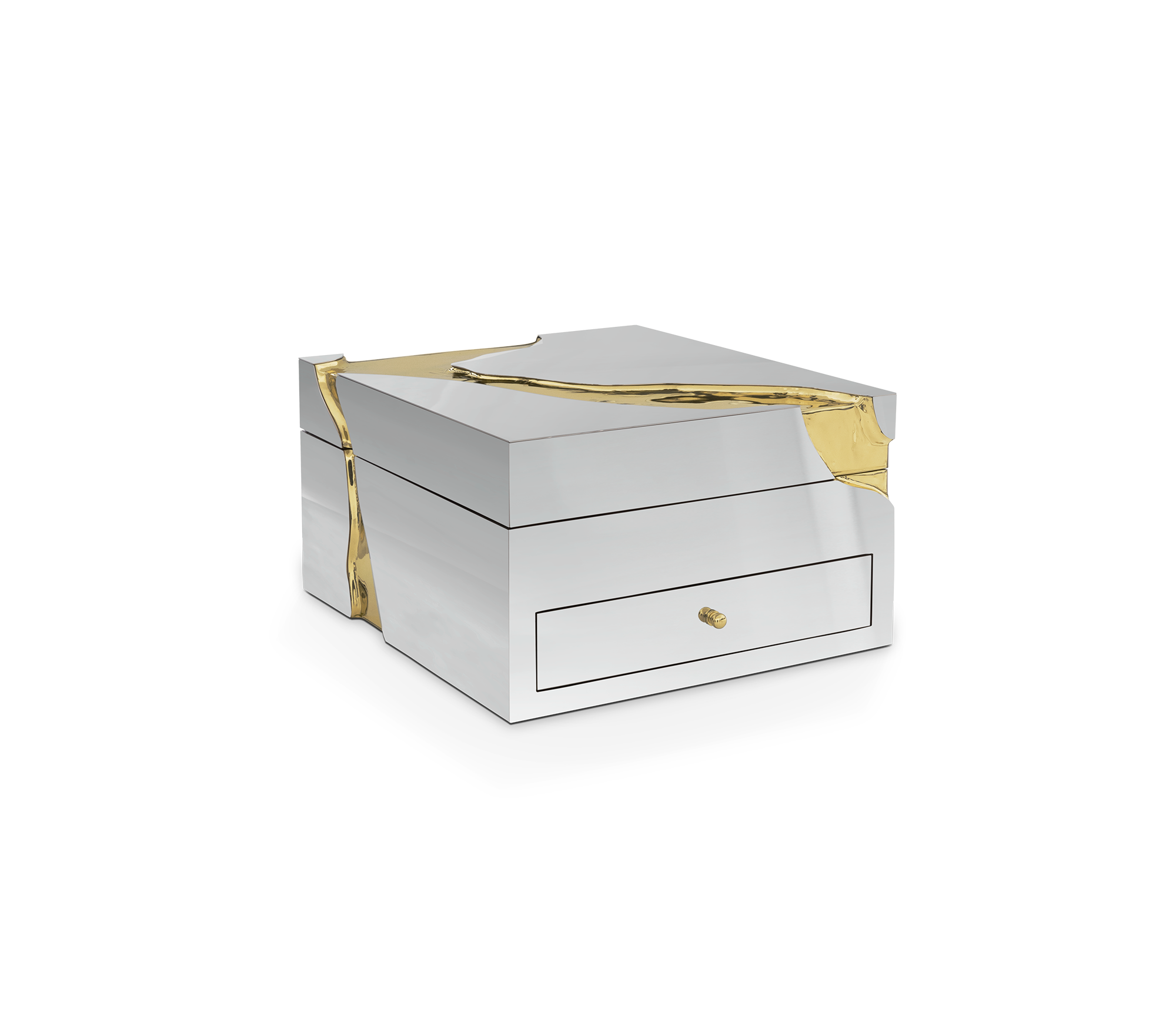 Lapiaz Watch Box with Polished Stainless Steel and Watch