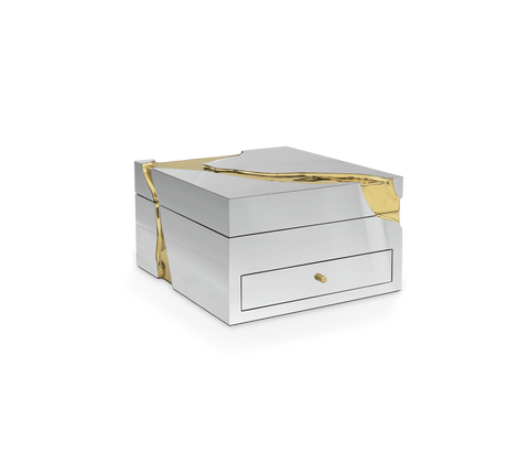 Lapiaz Watch Box with Polished Stainless Steel and Watch