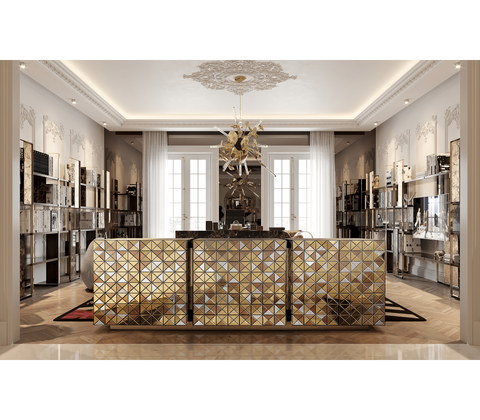 Anodized Metal Sideboard Cabinet