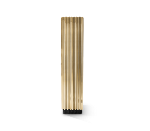 Brass Glass Black Storage Drawers Cabinet