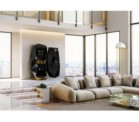 Diamond Floor Safe with Hidden Watch Winder and