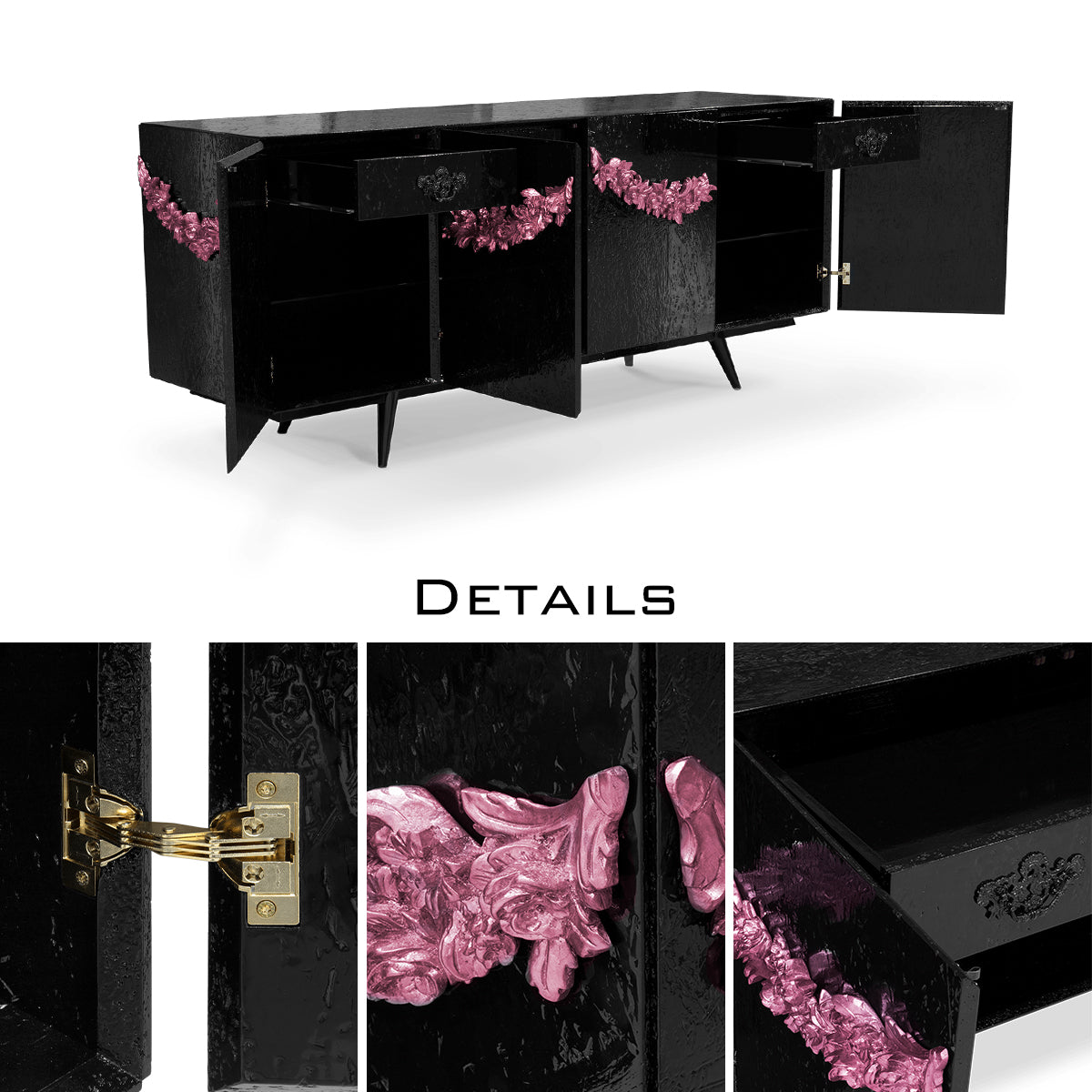 Black Sideboard Buffet Cabinet