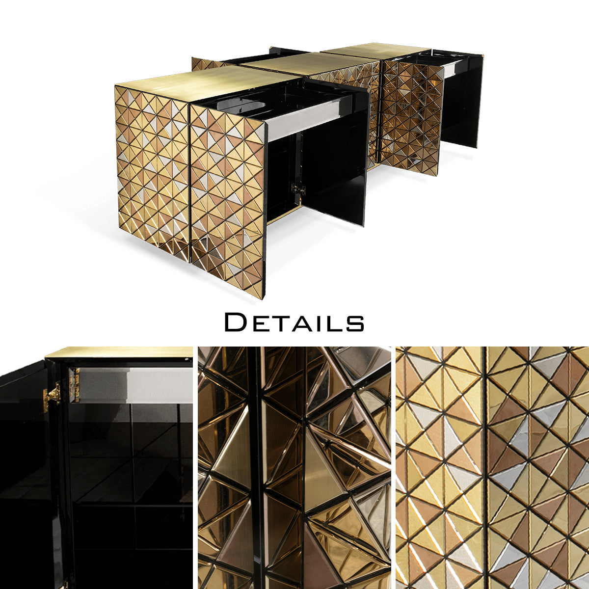 Anodized Metal Sideboard Cabinet