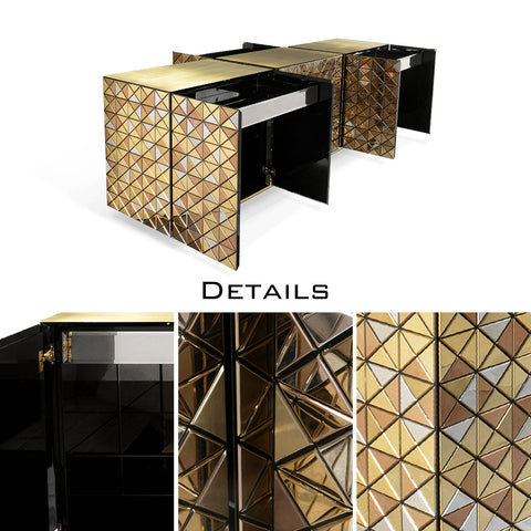 Anodized Metal Sideboard Cabinet
