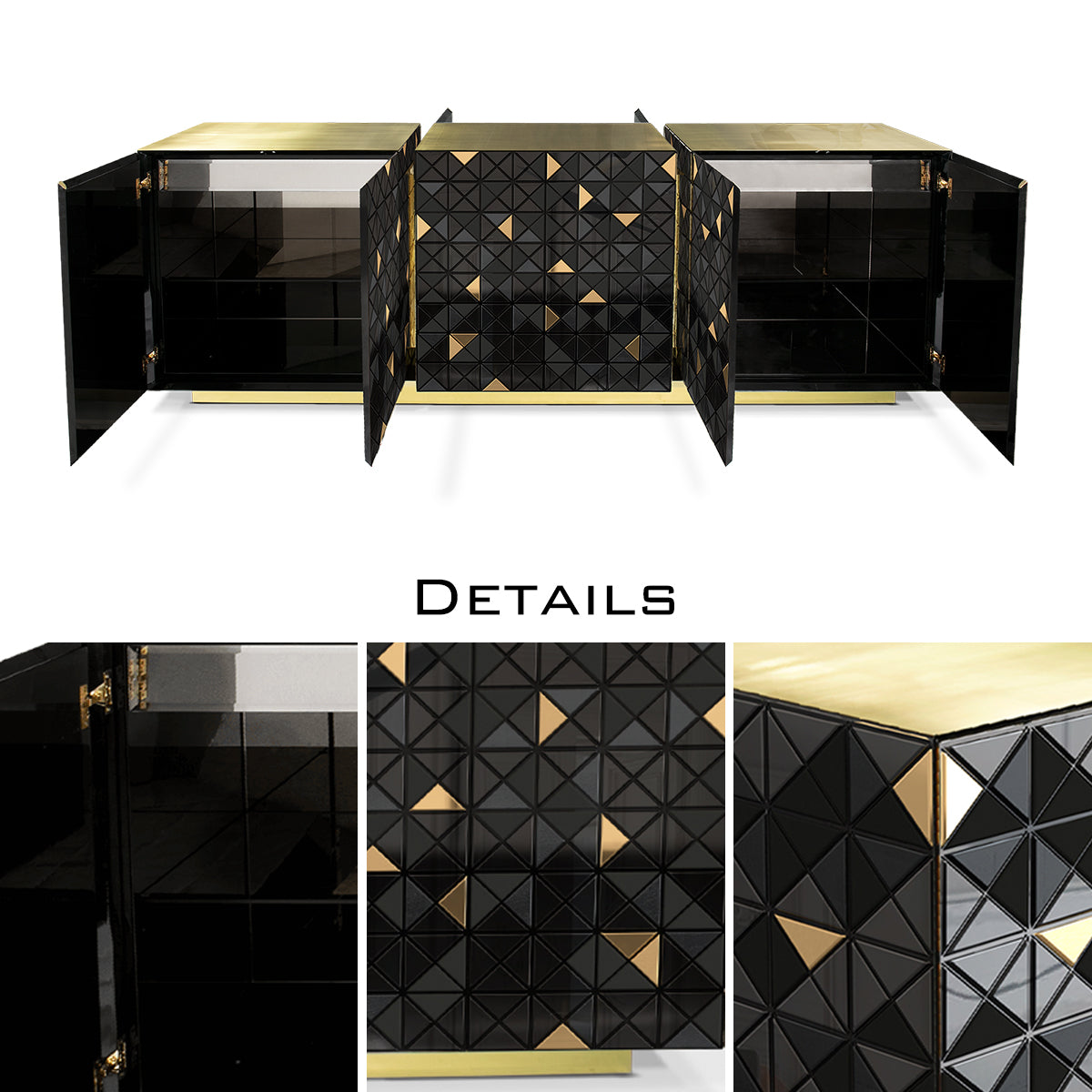 Anodized Metal Sideboard Cabinet