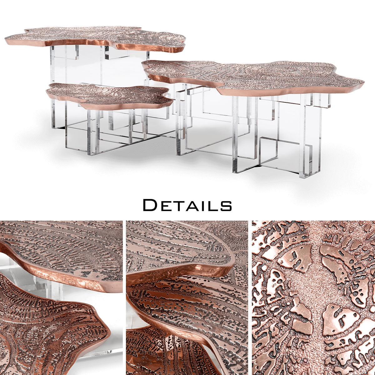 Brass Sculptural Form Coffee Table