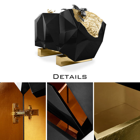 Diamond-Inspired Sideboard Buffet Cabinet