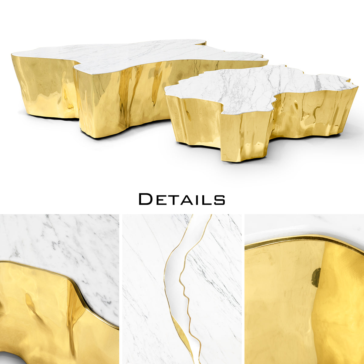 Brass Sculptural Form Coffee Table