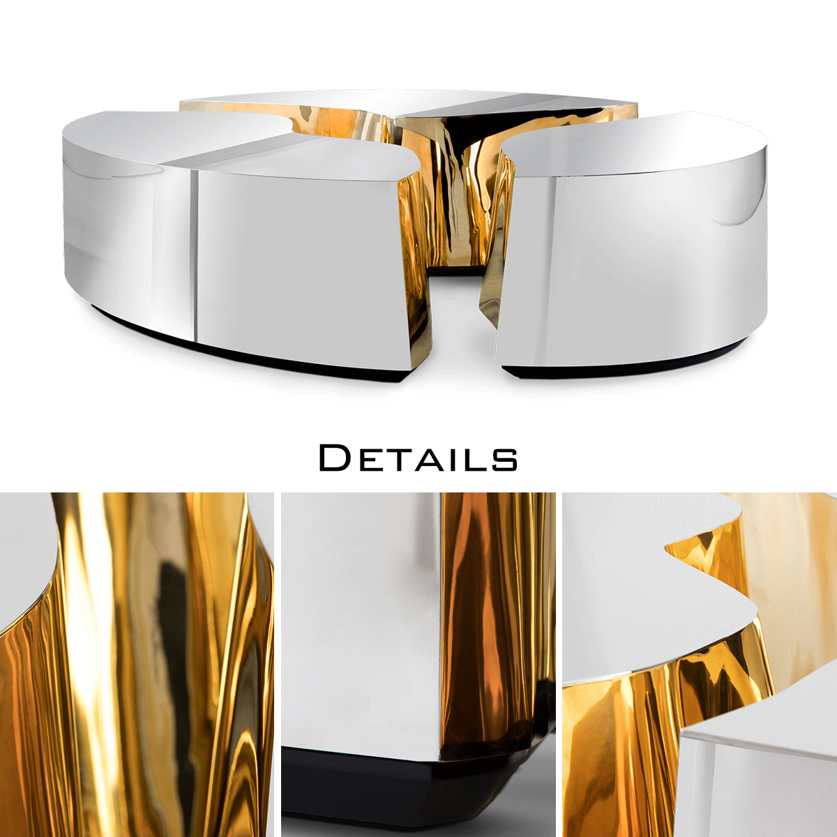 Brass Sculptural Form Dining Table