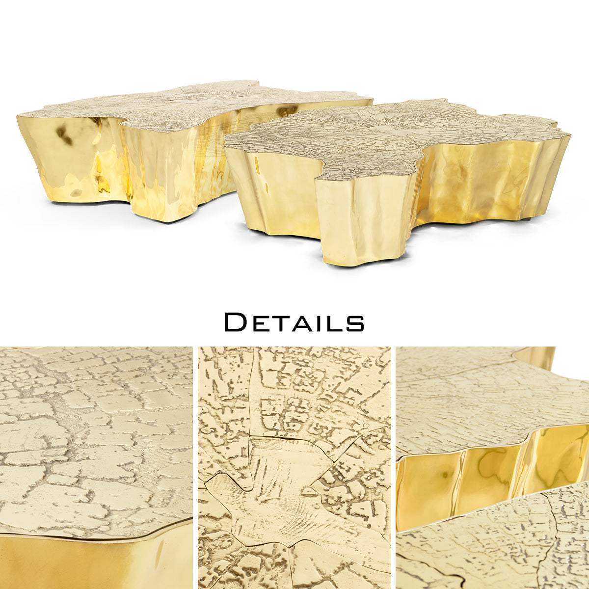 Brass Sculptural Form Coffee Table