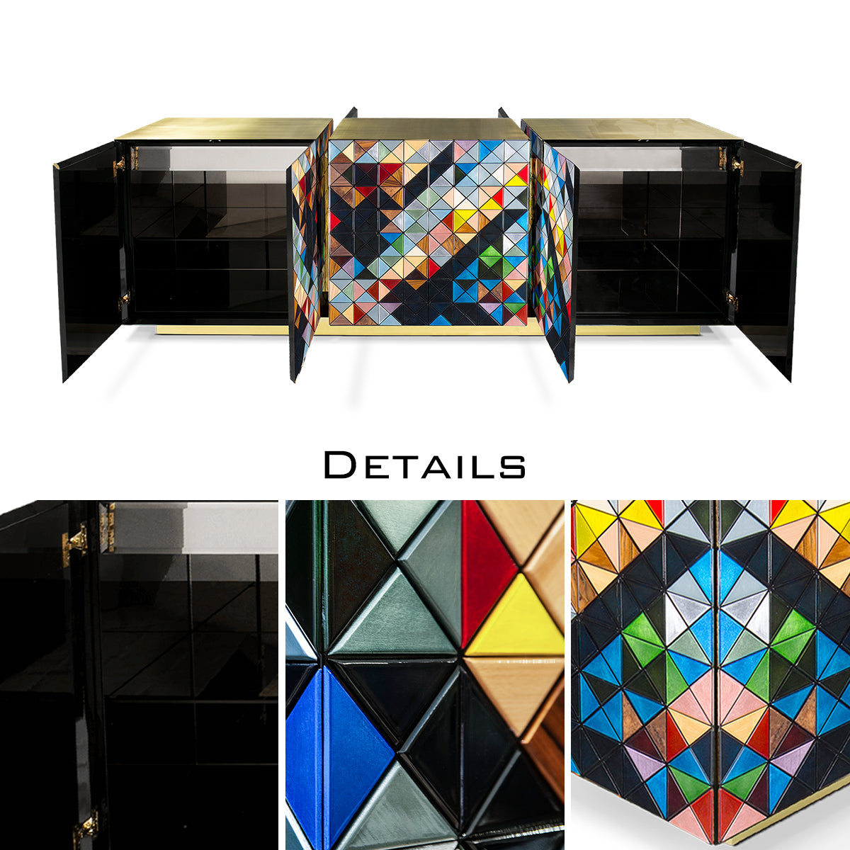 Anodized Metal Sideboard Cabinet