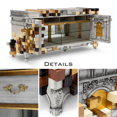 Mirrored Sideboard Buffet Cabinet