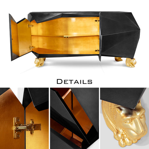 Diamond-Inspired Sideboard Cabinet