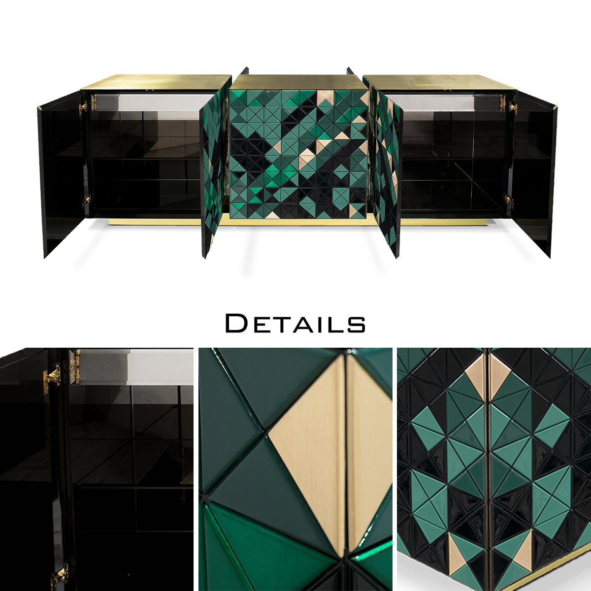 Anodized Metal Sideboard Cabinet