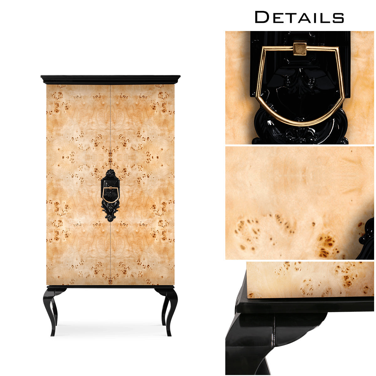 Sculptural Display Cabinet with Glass Shelves and Storage