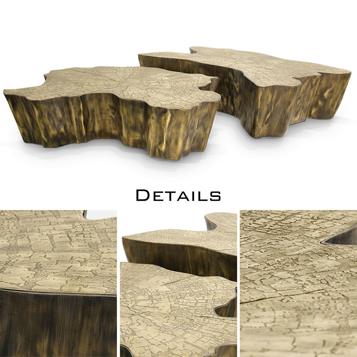 Brass Sculptural Form Coffee Table