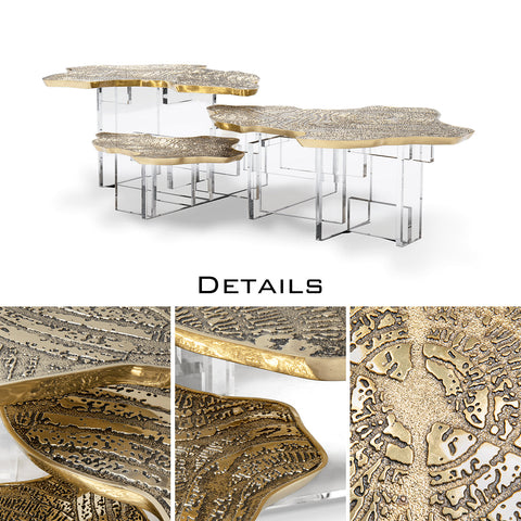 Brass Sculptural Form Coffee Table