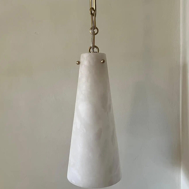 Contemporary Lucca Alabaster Pendant Light For Kitchen Island, Living Room