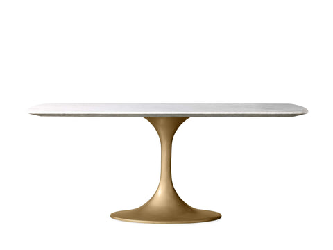 Saint Germain Stone Dining Table with Launette Base